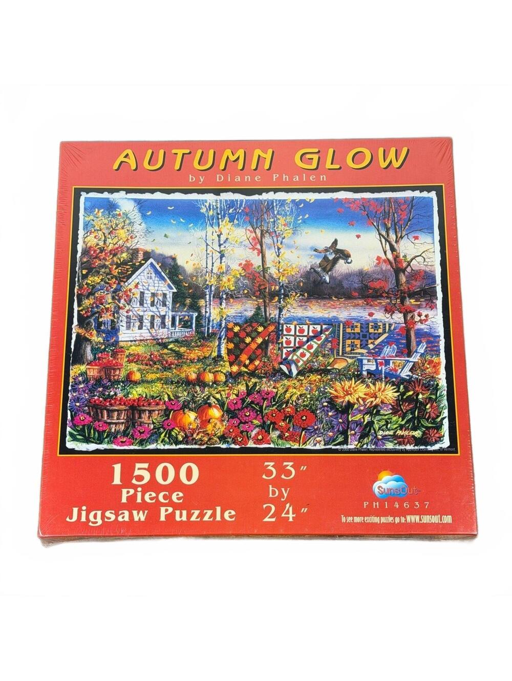 Sunsout Autumn Glow Diane Phalen 1500 Pc Jigsaw Puzzle 33x24 Sealed PH14637